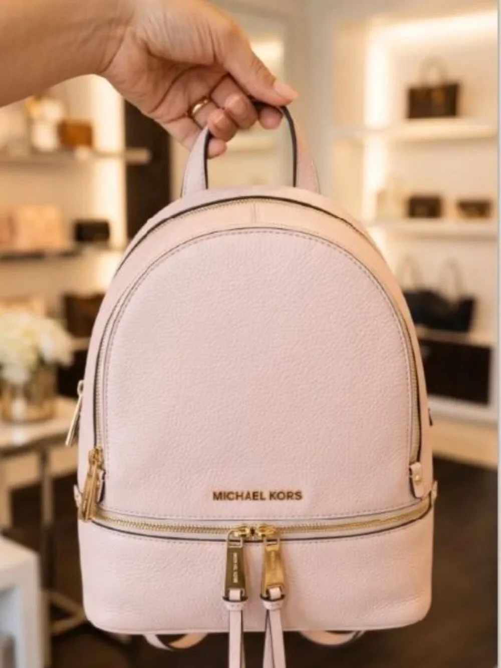 Michael Kors Pink Backpack
